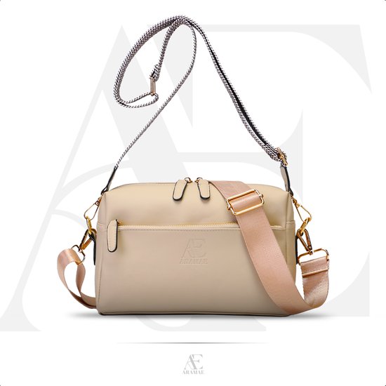 Aramae® - Umhängetasche Damen - Umhängetaschen - Umhängetasche - Handytasche - Matt Beige