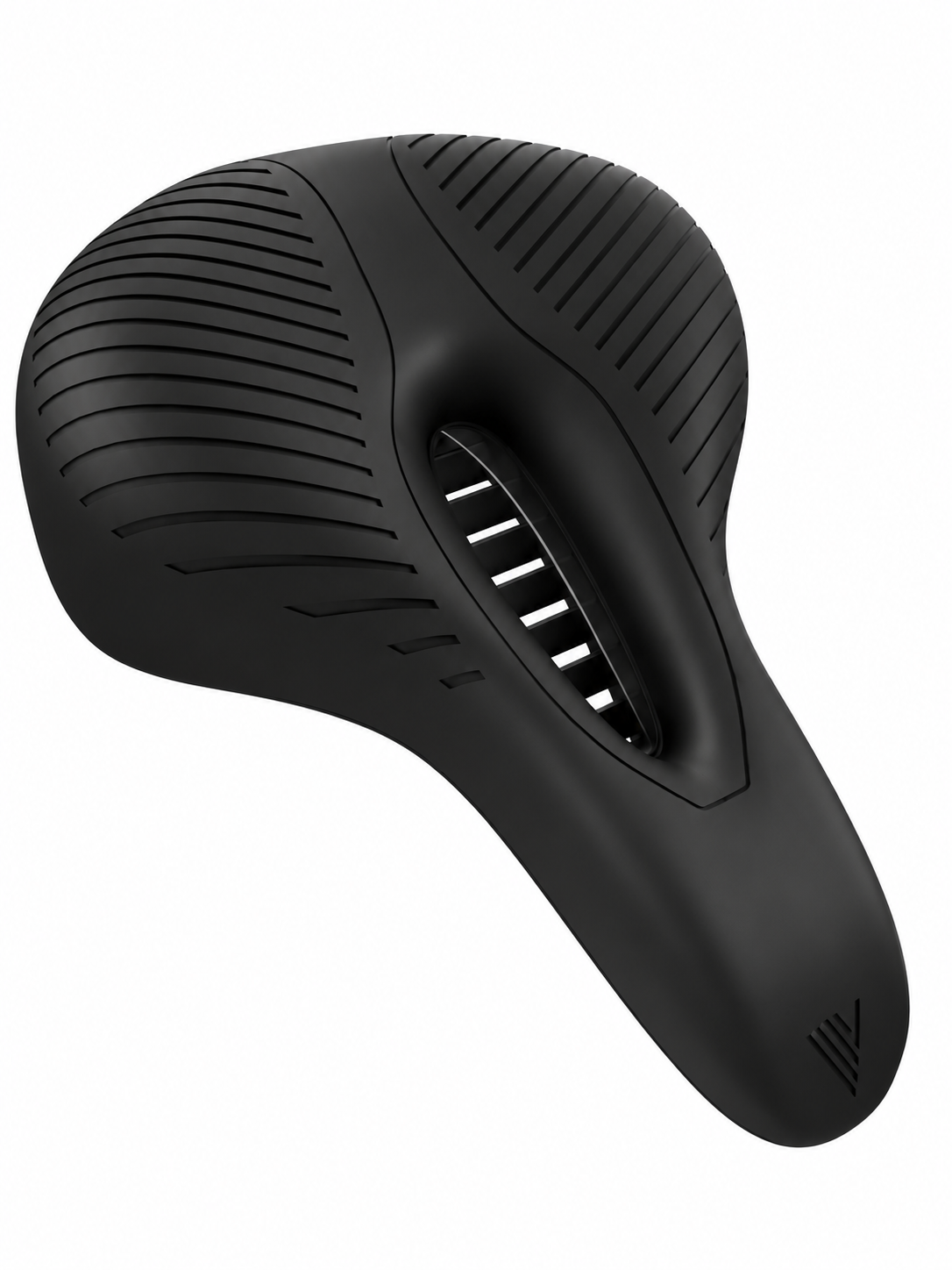 MIVELO – Trekking-Fahrradsattel – 26,5 x 18,5 cm – Schwarz & Kunstleder – Wasserdicht – Memory-Schaum & ergonomisch – Für E-Bikes & Tourenräder
