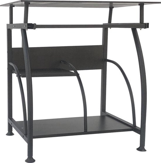 Schreibtisch Laptop-Computertisch - platzsparend - 70 cm x 50 cm - schwarz