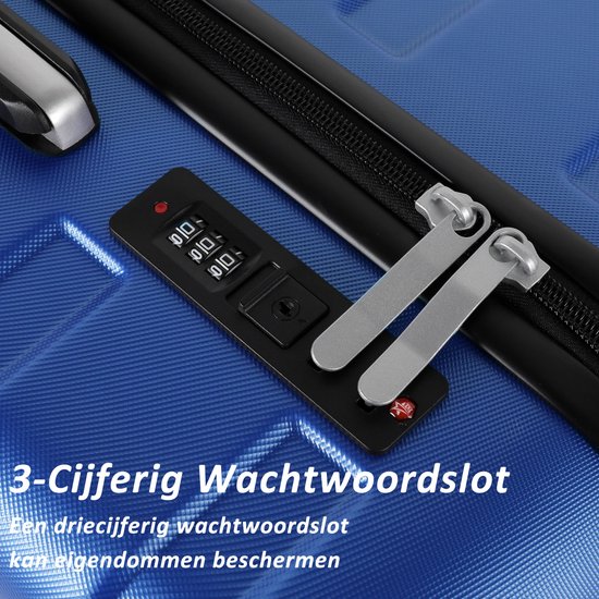 TAN.TOMI Handgepäckkoffer 41 l – Hartschale aus ABS – 4 Rollen – Zahlenschloss