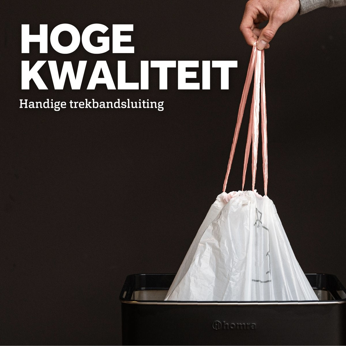BagFitter Pink B 50L Müllbeutel mit Trageriemen aus 100% recyceltem Kunststoff - 75cm x 61cm - 30 Stück - 50 Liter - Müllbeutel - Müllsäcke passend für Homra Lux und StangVollby Mandal u.a.