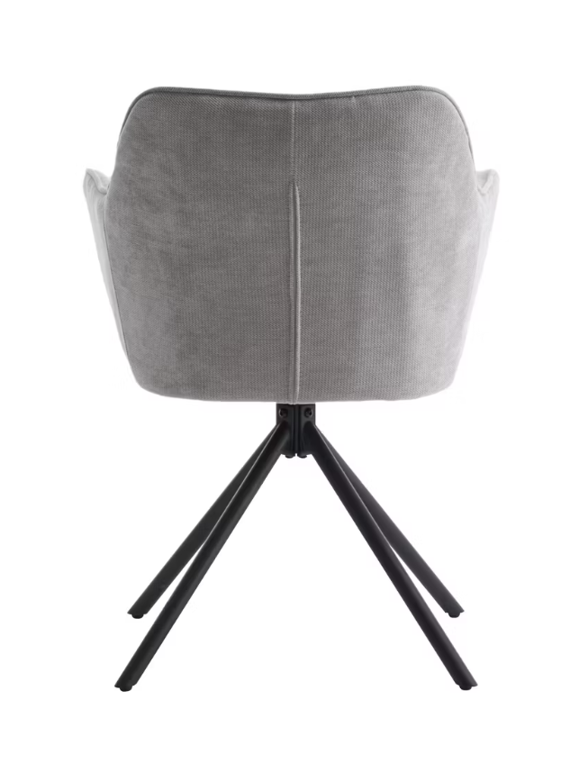 Criks Design Preston Drehbarer Esszimmerstuhl - 80,5x58x59 cm - Schwarze Beine - 2er Set