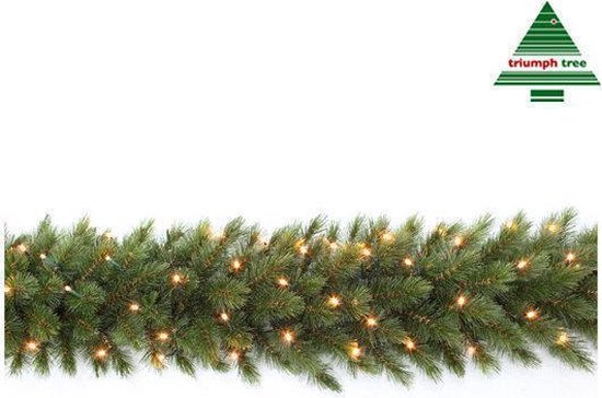 Triumph Tree Forest Frosted Girlande mit LED-Beleuchtung - L270 cm - Grün