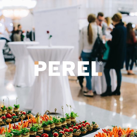 Perel Klapptisch, weiß, 80 x 110 cm, für den Innen- und Außenbereich, ideal für Veranstaltungen und den täglichen Gebrauch, max. 100 kg, passt überall hin, leicht und tragbar, zusätzliche Tischfläche