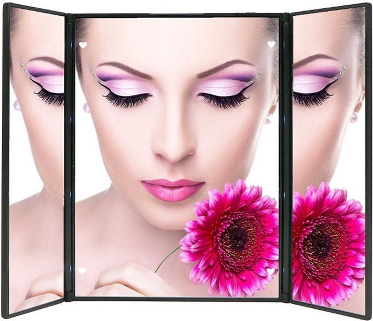 Fuegobird Spiegel mit LED-Tragelicht - Make-up-Spiegel - Schwarz