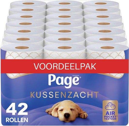 Page® Toilettenpapier – Kissenweiches Toilettenpapier – 42 Rollen – Ultimativer Komfort – Vorteilspackung
