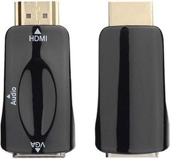 GarpexÂ® HDMI zu VGA Adapter mit Audio - HDMI zu VGA Kabel mit Audio - Full HD 1080p - Schwarz
