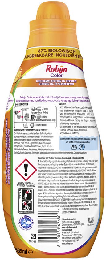 Robijn Klein & Krachtig Waschmittel Color 22 Waschgänge 665 ml