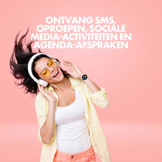 Denver Smartwatch - Android iOS - Volle Klingelfunktion - Sportuhr - Herzfrequenzmonitor - Sättigungsmonitor - Schlafmonitor - SWC338RO