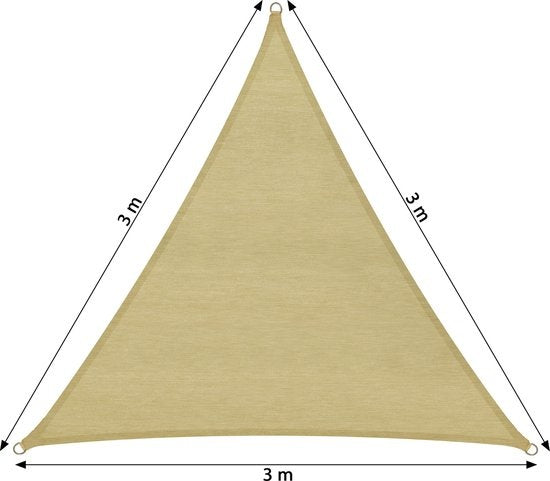 tectake - Dreieckige Markise 300 x 300 x 300 cm - 402602