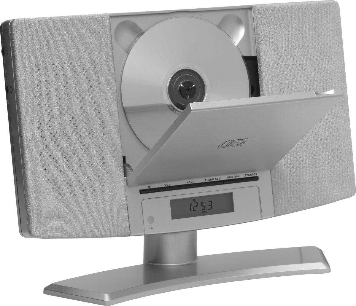 Denver Radio CD-Player - Wandmontage - FM-Radio - Radiowecker - 20 voreingestellte Sender - AUX - MC5220S