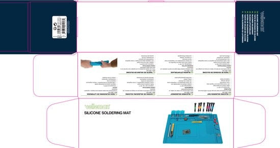 Velleman Silikon-Lötmatte, 450 x 300 mm, blau