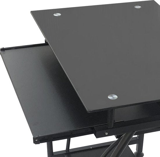 Schreibtisch Laptop-Computertisch - platzsparend - 70 cm x 50 cm - schwarz