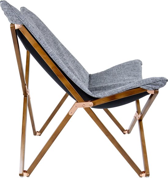 Bo-Camp – Urban Outdoor – Liegestuhl – Bloomsbury – M – Oxford-Polyester – Grau
