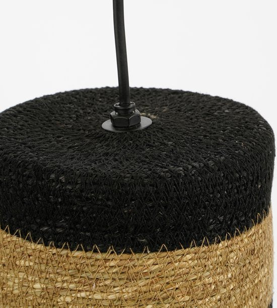 Mica Decorations Jinx Pendelleuchte - H20 x Ø15 cm - Jute - Schwarz