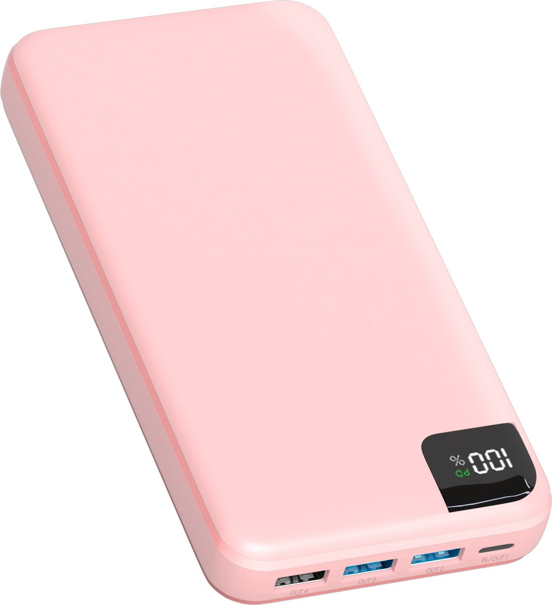 Strex Powerbank Pink - 27.000 mAh - 22,5W Schnellladegerät - USB-A/USB-C - LED-Anzeige - Universal-Powerbank u.a. geeignet für iOS/Android