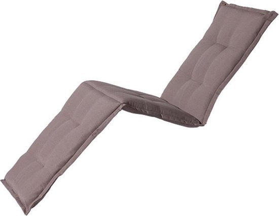 Madison Liegestuhl-Gartenkissen Panama 185 x 50 cm – Taupe