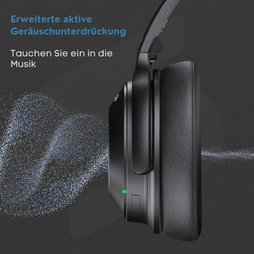 SoundFront - Focus Pro Kopfhörer Kabellos - Aktive Geräuschunterdrückung - Bluetooth - Over-Ear