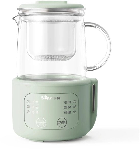 Bear Mini-Wasserkocher 0,4 l – Touch-Bedienung & 6 Funktionen – Borosilikatglas & Filter – 430 W – Kompaktes & stilvolles Design