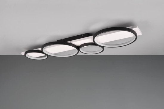 Trio Leuchten - Deckenleuchte Medera 4 Licht L 100 cm weiß schwarz