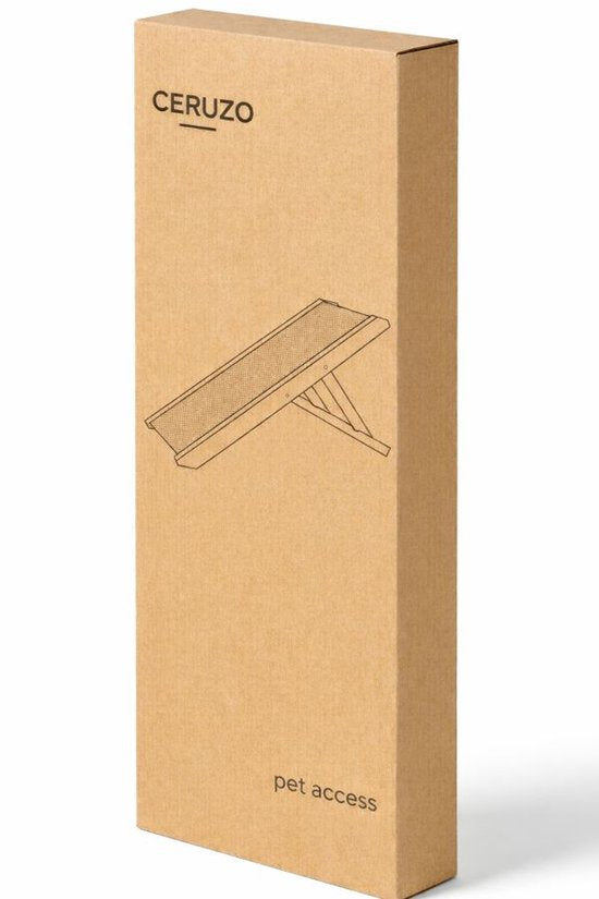 Ceruzo Dog Walkway Verstellbar - Faltbar - Höhenverstellbar 34-53 cm - Hundetreppe - Schwarz