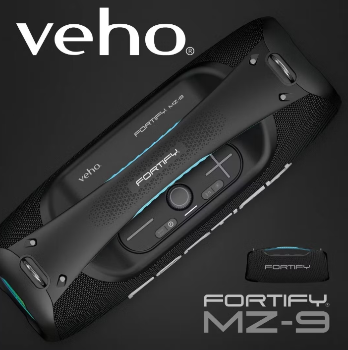 Veho MZ-9 Fortify 100 Watt Tragbarer Bluetooth-Lautsprecher VSS-033-MZ9-B
