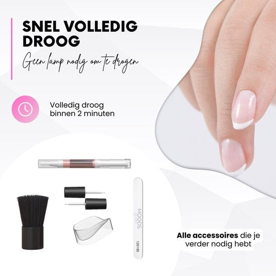 Moods Gellac Dipping Powder Starters Kit - The Nude - 6 Kleuren - Für Acryl Nagels - Dip Nagels
