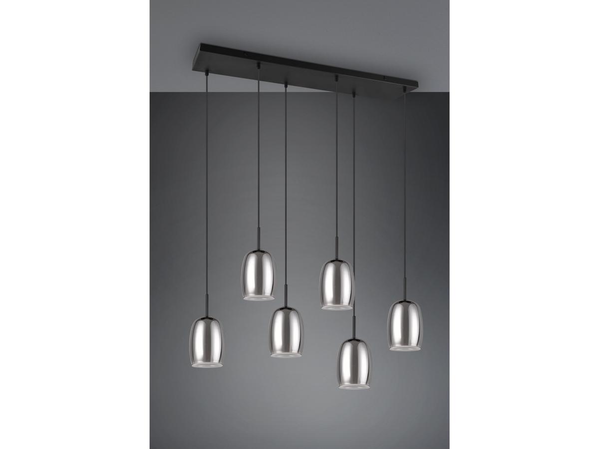 Trio Select Barret Hängeleuchte – 6x E14-Fassung – Schwarz – 60 cm Durchmesser