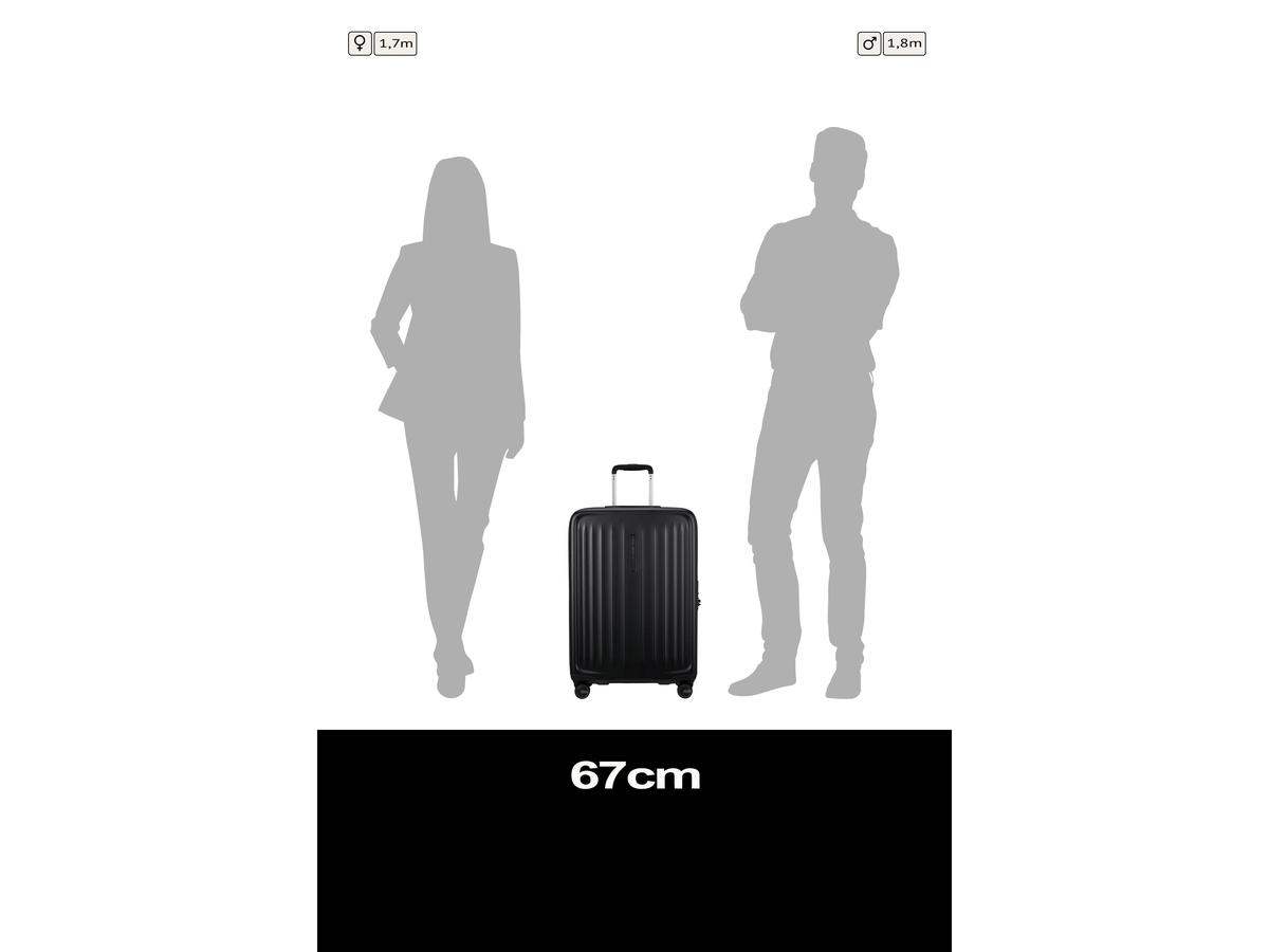 Samsonite Fyrm Spinner – Erweiterbarer Reisekoffer – Maße 67 x 24 cm – Steel Blue