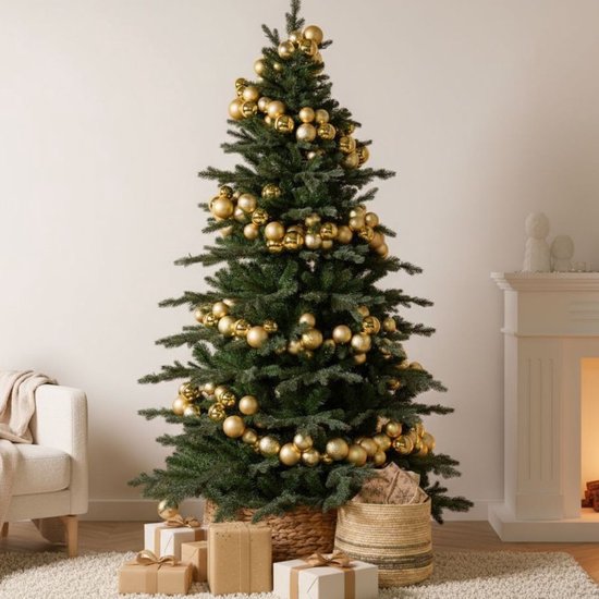 Triumph Tree Sherwood Deluxe – Weihnachtsbaum mit üppiger Optik und 1092 Zweigen – Weihnachtsdekoration für den Innenbereich – Kunstbaum, einfach aufzubauen – 155 x 112 cm – Grün