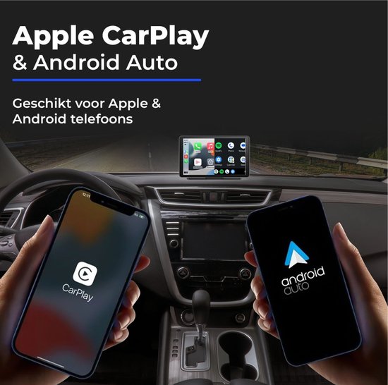 CarMe - CarPlay Bildschirm 7 Zoll - Apple CarPlay & Android Auto (Wireless) - Touchscreen - Auto-Navigationssystem