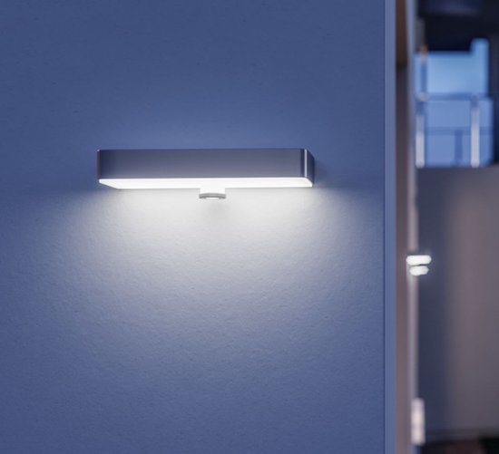 Steinel Solar-Außenleuchte mit Bewegungsmelder XSolar SOL-O S – solarbetriebene LED-Wandleuchte – Anthrazit
