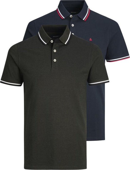 JACK & JONES JJEPAULOS POLO SS 2PK MP NOOS Poloshirt für Herren - Größe XL