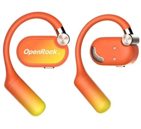 OpenRock – X Orange – Kabellose Open-Ear-Kopfhörer – Bluetooth – Lange Akkulaufzeit – Geräuschunterdrückung – kabellos – TubeBass™-Technologie