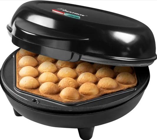 Bestron Bubble-Waffeleisen ABWM700Z – 750 W mit automatischer Temperaturregelung und Backlampe