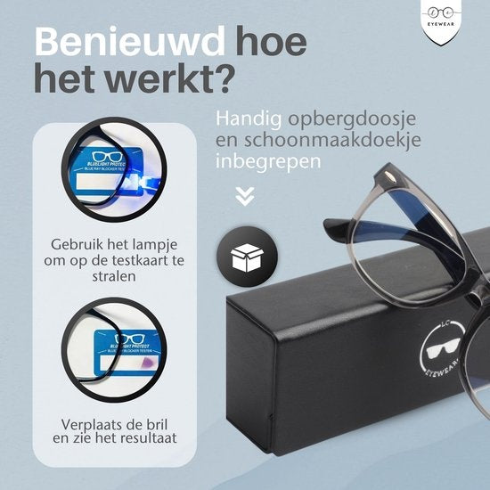 LC Eyewear Computerbrille für Kinder - Blaulichtbrille - Displaybrille - Unisex - Schwarz