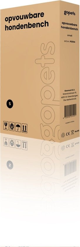 Gopets Hundebank faltbar S - Sitzbank - Für Hunde - Inkl. Hundekissen - 2 Türen - 61 x 43 x 48 cm