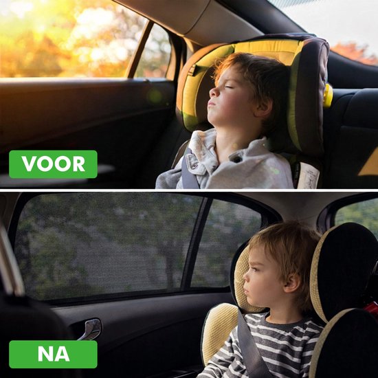 Travelhawk Sunshade Car Baby - 2 Stück - Sonnenschirm Auto - UV-Schutz für Baby und Kind - Sonnenschirm Seitenfenster - Schwarz