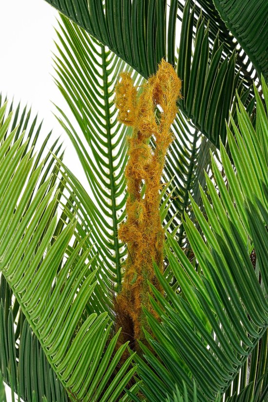 Mica Decorations große Cycas-Palme als Kunstpflanze – grün – H 150 x T 95 cm – Spitzenqualität