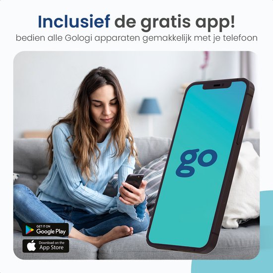 Gologi Trinkbrunnen Katze und Hund - 3.5L - Smart Water Fountain mit App - Katzenbrunnen - Silent - Schwarz