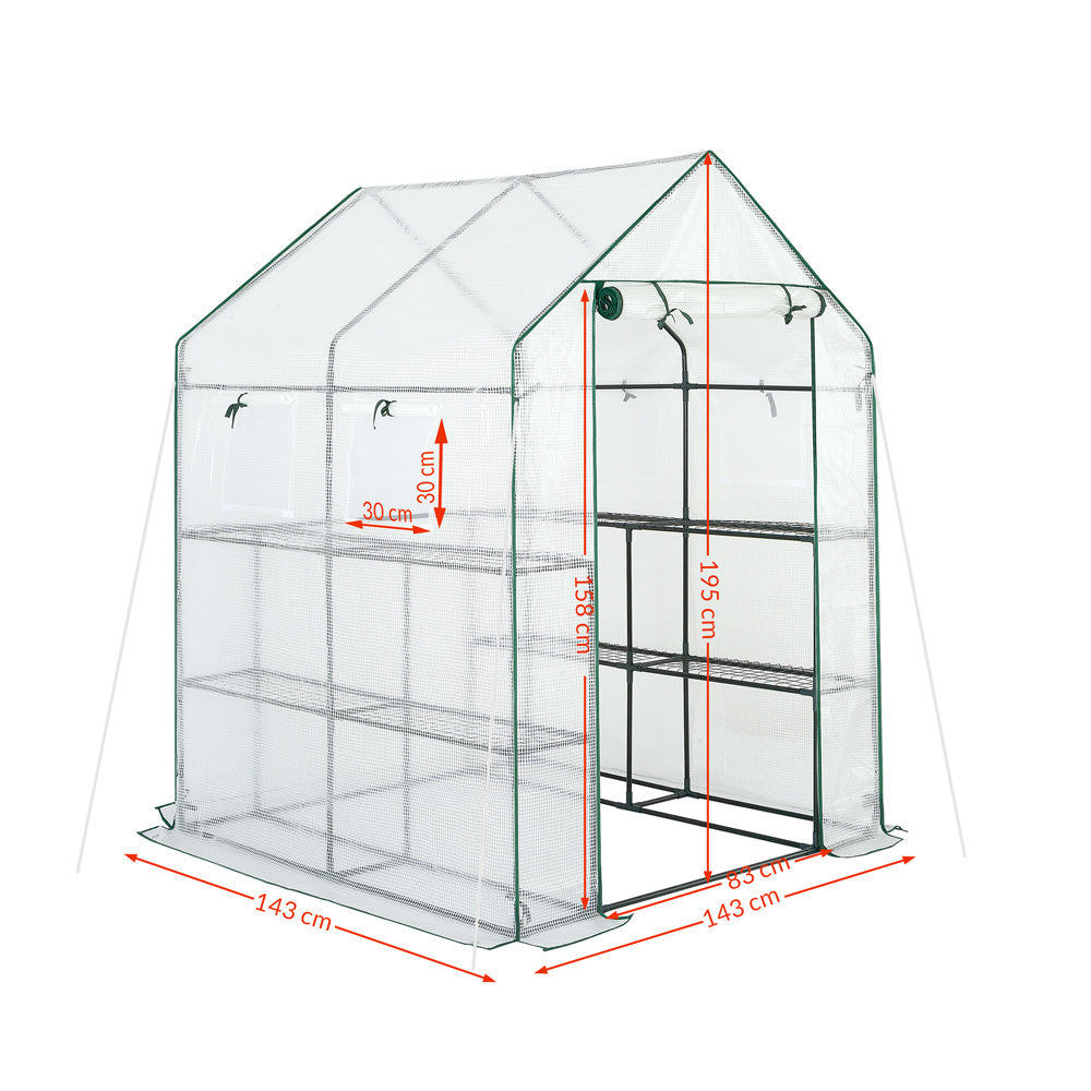Gardebruk Poly-Gewächshaus 195x143x143cm
