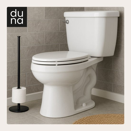 Duna Ersatzpapierhalter – Toilettenpapierhalter – Freistehend – Ohne Bohren – Schwarz