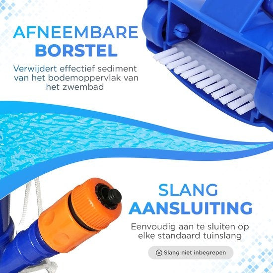 AyeTools Pool Staubsauger - Inklusive Schaufelnetz - Blau
