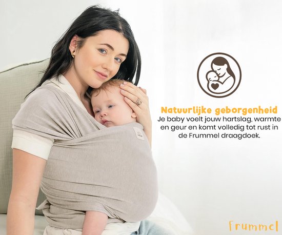Frummel Baby Sling - Baby Tragetuch - Gewebt - Baby 0-36 Monate - Neugeborenes - Beige