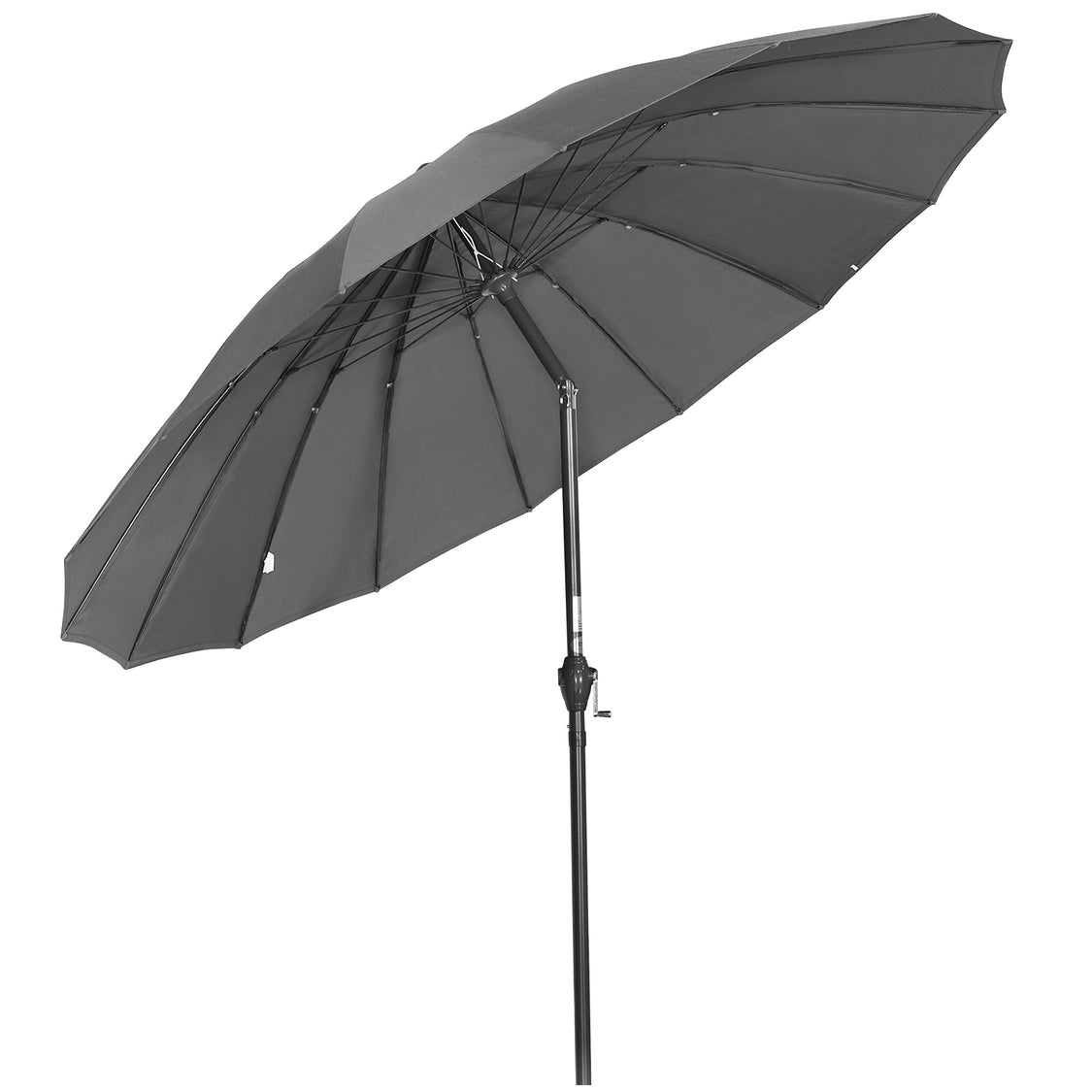 Angel Living Sonnenschirm Rund - Ø270cm - Massiv - Kippbar - Grau