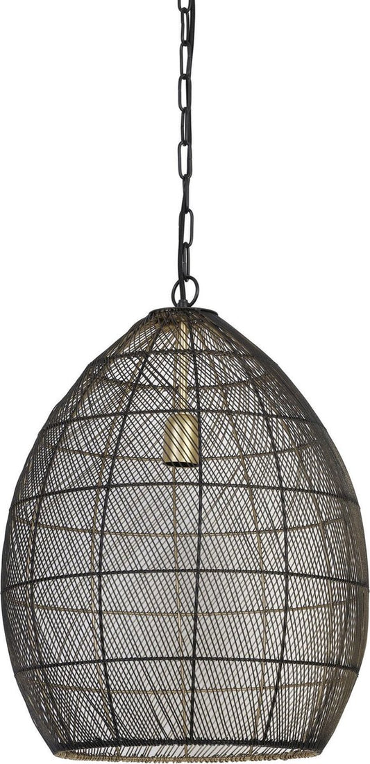 Licht & Wohnen Hängeleuchte Meya - Schwarz - Ø40cm - Modern - Hängeleuchten Esszimmer - Schlafzimmer - Wohnzimmer