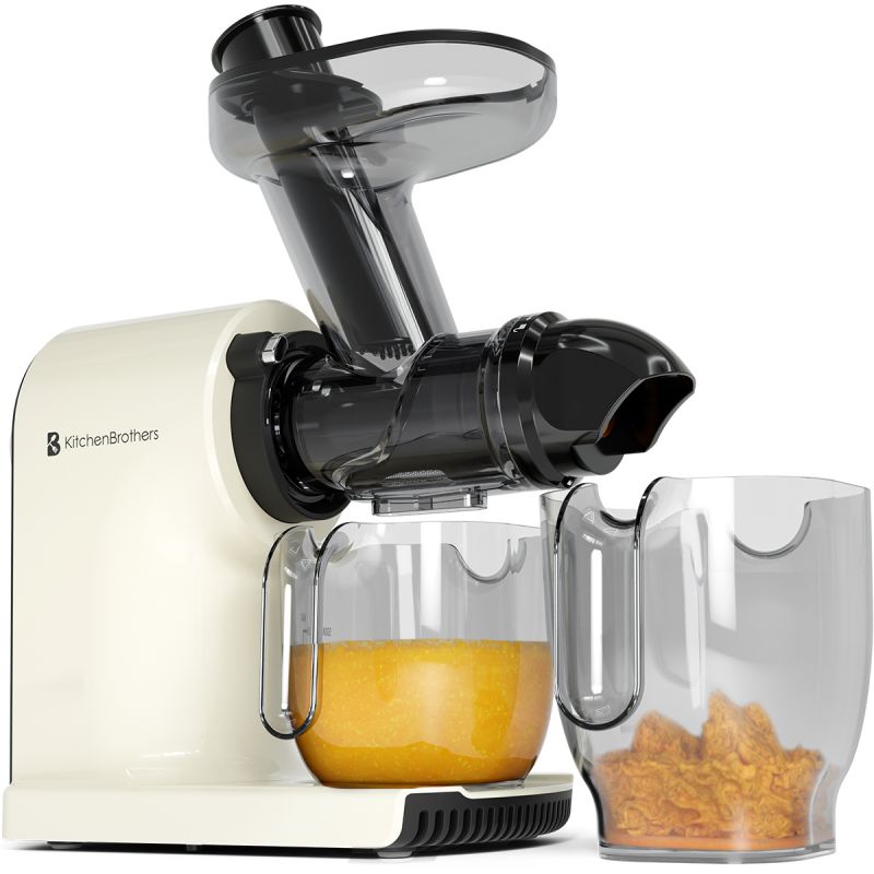 Kitchenbrothers Slowjuicer Kompakt - 45 mm - 750 ml - Champagner