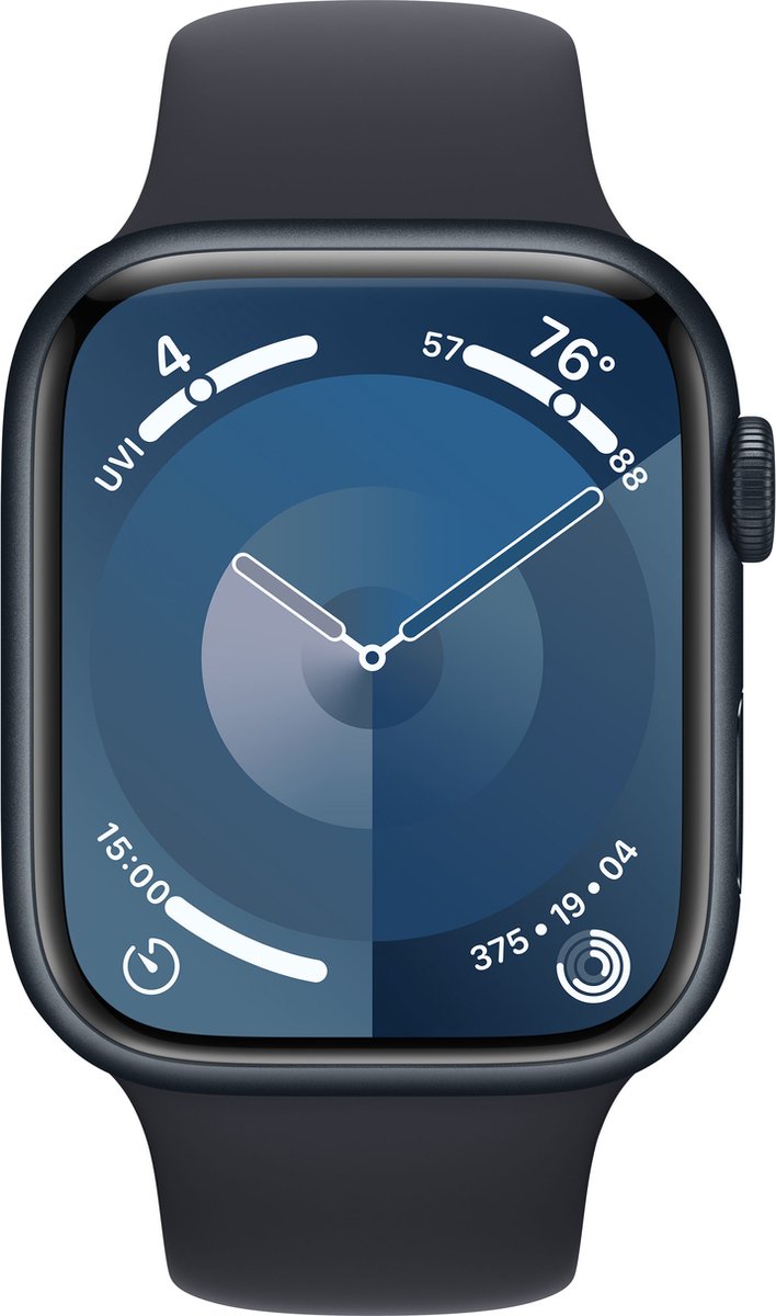 Apple Watch Series 9 - 45mm - Mitternachts-Aluminiumgehäuse mit Mitternachts-Sportband - M/L