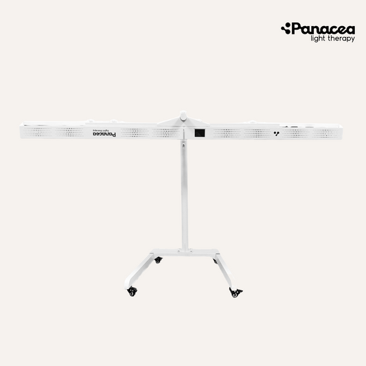 Panacea Light Therapy Mobile Panel Stand - Verstellbare Höhe bis zu 160 cm - Max. 20 kg - Metall - Weiß