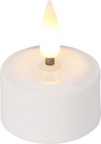 Koopman Wiederaufladbares LED-Teelicht-Set 4-tlg. - Mit Ladegerät - Weiß